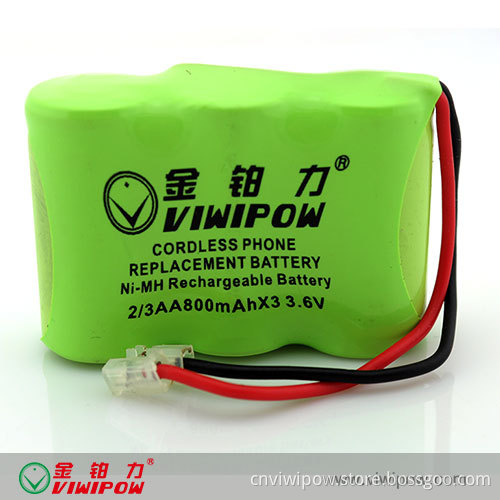 Rechargeable Ni-MH Battery Pack for Cordless Telephone (VIP-2/3AA800)